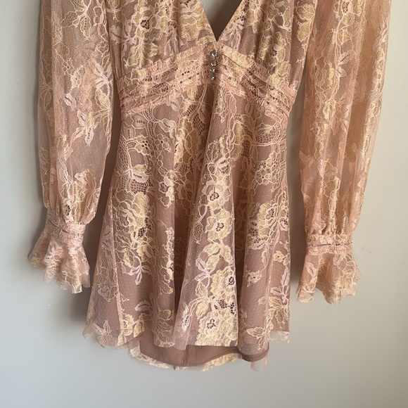 For Love & Lemons Modern Love Dress Rose Gold Large - Picture 7 of 16